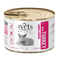 4Vets Cat Natural Simple Recipe with Turkey 185 g