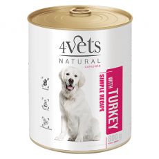 4Vets Natural Simple Recipe with Turkey 800 g