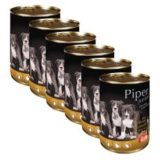 Konzerva Piper Junior kuracie žalúdky a hnedá ryža 6 x 400 g