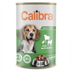 Konzerva Calibra Dog Adult jahňa a hovädzie 1240 g