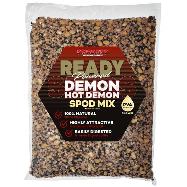 Starbaits Zmes Partiklu Ready Seeds Spod Mix 3kg Hot Demon