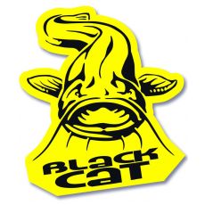 Black Cat Samolepka Catfish Sticker